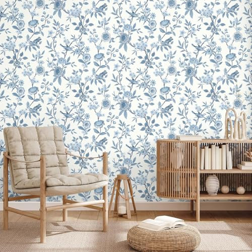 Fine Decor FD43447 Eleanor Floral Papier peint Bleu