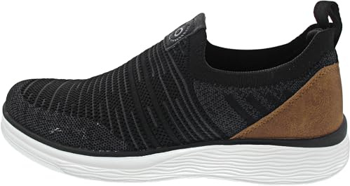 Buggati Uomo Comode Scarpe con Lacci Memory Foam Eleganti Casual Easy Fit Sneaker in Solette intercambiabili, Black Cognac, 40 EU
