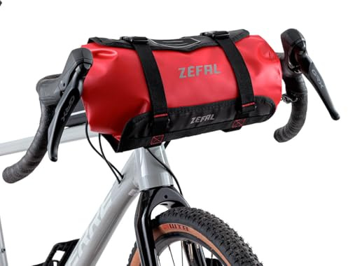 ZEFAL Z Adventure F5 - Borsa Manubrio Bici 5 Litri - Borse Bikepacking Gravel - Borsa Bici Gravel Impermeabili e Universali, Rouge et Noir