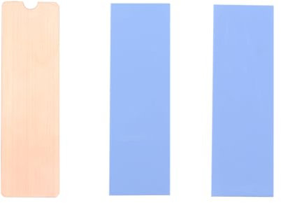 ZDE M.2 Heatsink Copper M2 PCIe NVMe Laptop Copper Heatsinks with 2PCS 70x20x0.5/1mm Silicone Thermal Pads for Raspberry Pi NGFF PCIE SATA M.2 2280 SSD Portable Enclosure Desktop PC Laptop