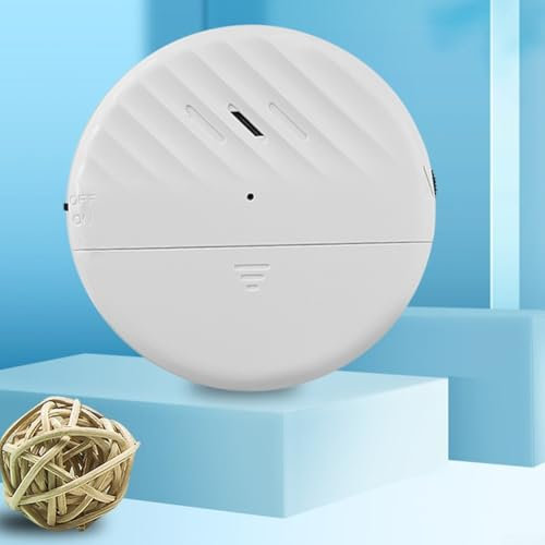 Capteur de vibration pour porte fenêtre, 125 dB - Alarme avec sensibilité réglable - Anti-vol - Ultra fin - Détecteur de bris de verre (blanc)