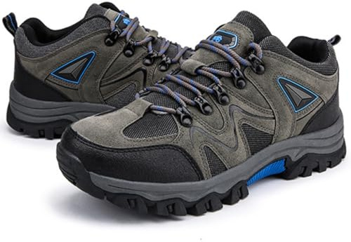 BXCZEDW Scarpe da trekking ortopediche da uomo, traspiranti, leggere, comode, da trekking, da lavoro, grigio, 43.5 EU