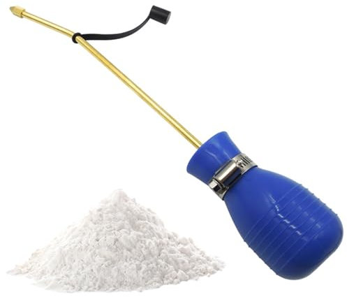 Dorccsi Pulvérisateur à bulbe pour Le contrôle des Fourmis, Poudre de Terre de diatomées portative, Spray Anti-Fourmis, Spray Anti-guêpes avec Long Tube en cuivre pour Insectes, guêpes pour Le Con