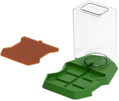 Colcolo Distributeur d'eau pour Reptiles, Bol de Nourriture et d'eau pour Tortues, Recharge, Distributeur de Nourriture, Bouteille pour Petits Animaux, Brun