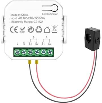 ALCXAZS Gestione intelligente degli elettrodomestici Risparmio energetico con Tuya Smart Life Controllo remoto ABS WIF Doodles Contatori intelligenti Zigbee Smart