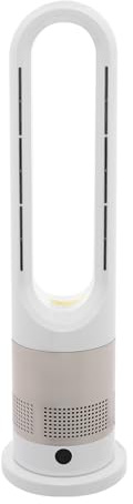 ARBGO Ventilatore moderno senza ali, ventilatore senza rotore con funzione fredda e calda, 8 velocità, timer 9H, ventilatore a torre molto silenzioso, per ufficio, casa e camera da letto (oro rosa)
