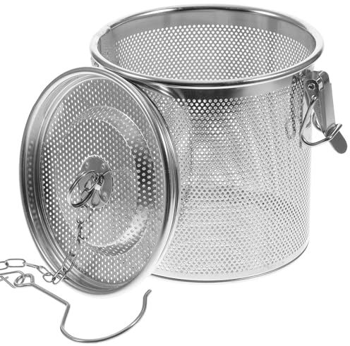 LOLIPPYY Filtro Spezie in Acciaio con Gancio Anti- Cestino Salamoia Resistente e Anti- Setaccio per Condimenti Rete Fine per Cucina
