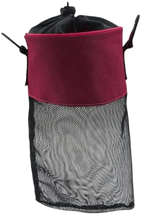 FLCPJGV Borsa a Rete per Mollette Da Bucato, Organizer per Mollette Da Appendere, Chiusura Sicura, Versatile, Salvaspazio, Ideale per Viaggi E Casa, Rosa Rossa