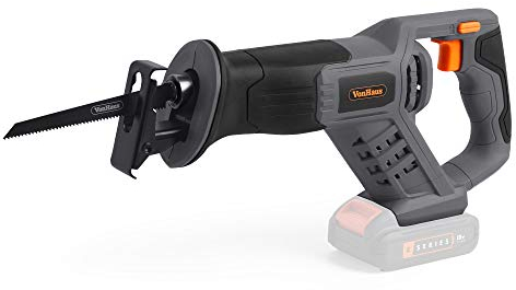 VonHaus E-Series 18V Cordless Reciprocating Saw Tool Only (NO Battery or Charger Included) – Tool-Less Blade Change – Ergonomic Lightweight - Includes Blade - Universally Compatible