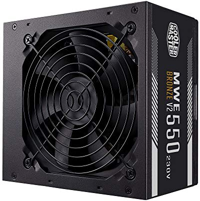 Cooler Master MWE 550 Bronze 230V V2, PC-Netzteil (EU-Stecker), 80 PLUS Bronze, temperaturempfindlichen HDB-Lüfter, DC-DC + LLC-Schaltung mit + 12V-Schiene, nicht modular