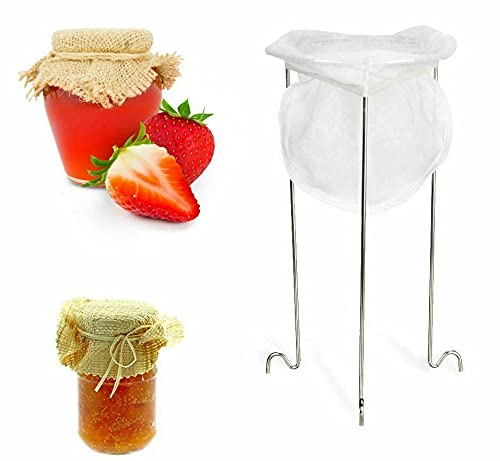 EliteKoopers 1Pcs Stand With Jelly Bag Jam Straining Kit Jelly Making Marmalade Preserve Bag Strainer