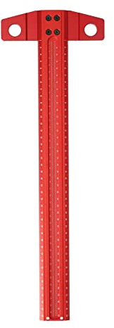 T Typ Viereckiges Lineal Architektenlineal Viereckiges Zeichenlineal Rechtwinkliges Reißnadel-Aluminium-Streichmaß für Glas-Holzbearbeitung (400 mm)