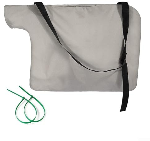 HEBEOT Sac de ramassage universel en tissu Oxford pour jardin, pelouse, cour, aspirateur, souffleurs de feuilles, 44 x 60 cm (argent)