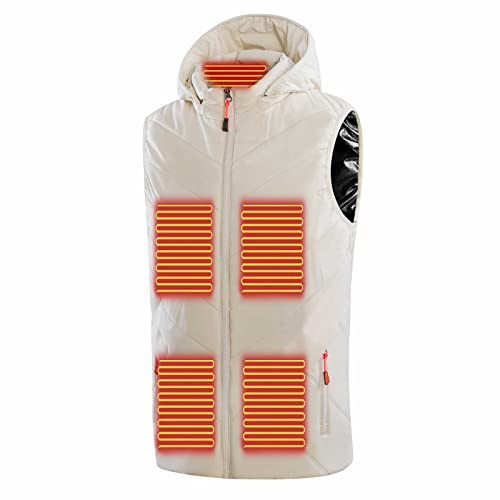 2024 Gilet Chauffant Homme Femmes Veste Chauffante Sans Manche USB Électrique Hiver Lavable Chauds Doudoune Sans Manche Chauffante Homme Vêtements Chauffant pour Ski Plein Air Randonnée Chasse Camping