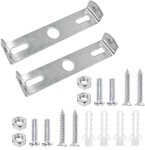 Light Fixture Ceiling Bracket, 2 Pack Pendant Light Bracket 95mm Ceiling Light Plate Kit with Screw Washer Nut for Chandelier Lighting Home Office Silver