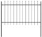vidaXL Gartenzaun mit Speerspitze Grau 3.4X1 m Stahl Außenzaun Modern Dekorationszaun Langlebig UV-beständig Privatwandbarriere Pulverbeschichtet
