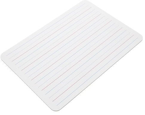 Alipis Petit Tableau Blanc Effaçable à Sec Double Face A4 avec 4 Lignes et 3 Espaces Surface Rayée et Blanche Léger et Portable pour Apprentissage Garçon et Filles École et Bureau