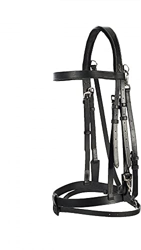HORZE Bridon Attache Mors Mousqueton Hunter Sparta, Noir, F