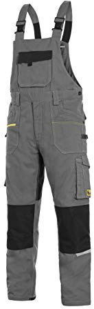 CXS Stretch - Herren Arbeitslatzhose mit Kniepolstertaschen und reflektierende Streifen - Hochwertige, komfortable und atmungsaktive Arbeitsoveralls für Herren mit modernem Schnitt (Größen: 46-64)