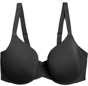 Marks & Spencer Reggiseno T-Shirt Body Under con Ferretto Imbottito a Coppa Piena, Opaque, Nero, 5A Donna