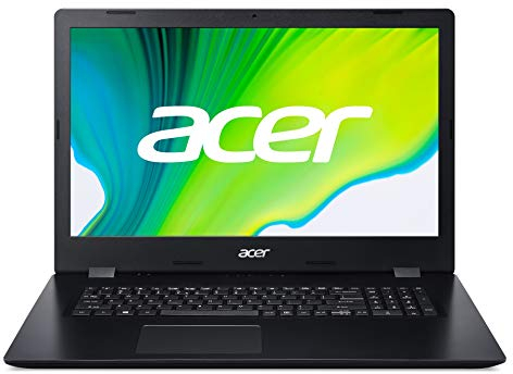 Acer Aspire 3 (A317-52-39CS) 43,9 cm (17,3 Zoll HD+) Multimedia Laptop (Intel Core i3-1005G1, 8 GB RAM, 256 GB PCIe SSD, Intel UHD , Win 10 Home) schwarz