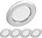 YanFeiYit 5x LED Einbaustrahler rund - Chrom 3 Watt 230V dimmbar Ø 52-71 mm Lochmaß – Einbau-Spot Decken-Strahler Deckeneinbaustrahler Deckenspot Deckeneinbauleuchte (Warmweiß 3000K)