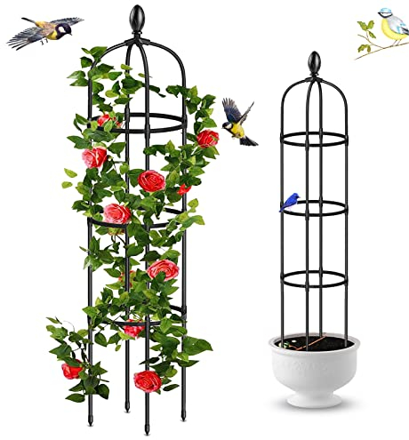 Rankhilfe Obelisk, Rankobelisk und Rankturm für Gartenpflanzen Stützstangen, Käfige und Ranksäulen für Kletterpflanzen Dekoratives Rankgestell (Stil A)