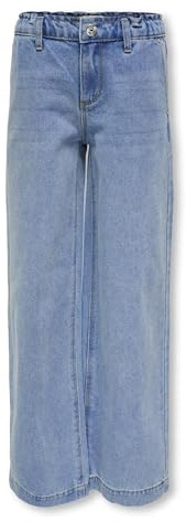 Only Kogcomet Wide DNM LB Noos Jean à Jambes Larges pour Fille, Bleu Denim, Taille 122 EU, Bleu Denim, 122