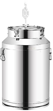 WYJRO Fermentatore, Paiolo di Fermentazione, Fermentatore in Acciaio Inox, con Tubo di fermentazione, per la conservazione degli Alimenti/fermentazione del Vino,30 * 64CM/42L