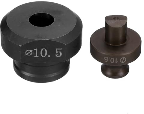 QUARKZMAN Fustella per Foratura Idraulica 10.5mm Foro Rotondo Preciso Kit Foratura Idraulica Elettrica per MHP-20 JP-20 Macchina per Foratura Idraulica Elettrica, Borgogna e Nero