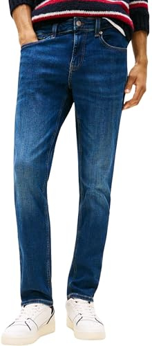 Tommy Jeans Slim para Hombre, Mezclilla (Denim Dark), 28W / 30L