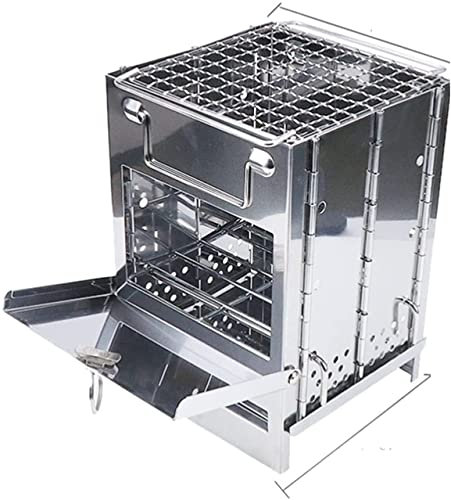 Barbecue a Gas per Esterni, Multiuso, Stufa a Legna per Esterni, Portatile, da Campeggio, Picnic, Barbecue, da Viaggio, Pieghevole, in Acciaio Inox, griglia a Carbone.