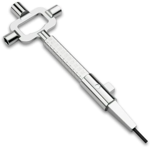 RJLLKD Clé de Construction Universelles en Alliage Zinc, Clé de d'architecte Chantier Échelle Mesure de La Longueur Des Cylindres Outil d'ouverture Porte Pour Ouverture La Serrure à Mortaise