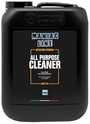 Mafra - Maniac Car Detailing Line, Formato 5L, APC All Purpose Cleaner Pulitore Multisuperficie Universale Concentrato, Pulizia Interni Esterni Auto, Tessuti, Pelle, Plastiche, Cerchi, Vano Motore
