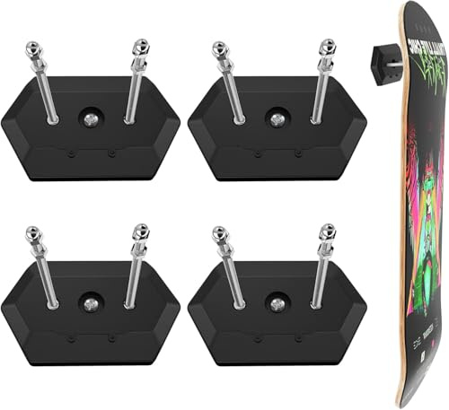 BOOSTEADY Confezione da 2 Ganci per Skateboard da Parete per Esposizione e Stoccaggio di Tavole da Skateboard, Effetto Galleggiante