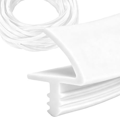 Guarnizione per porta da 10 m, colore bianco, guarnizione per porta in gomma per isolamento acustico e protezione da correnti d'aria, guarnizioni per porte interne, porte esterne e finestre, nastro