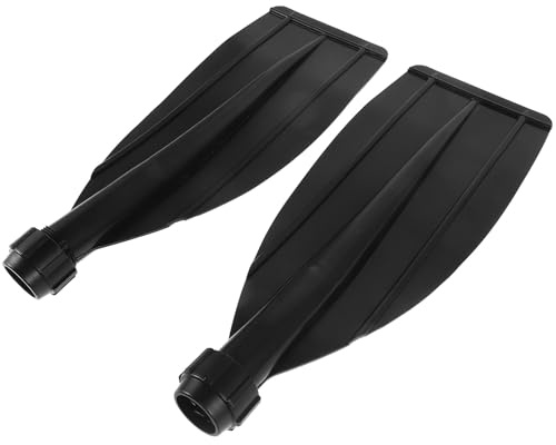 PACKOVE Pales de Rame Détachables Noires pour Kayak Gonflable, Kit 2 Pièces, Feuilles Épaissies et Renforcées, Accessoires de Bateau Légers et Économes en Énergie, Remplacement pour