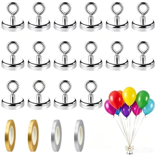 16 unidades de pesos para globos, Soporte Magnético para Globos, Accesorios Fiestas para Bodas, Cumpleaños, Navidad, Halloween