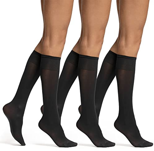 LIEMI ✅ Pompea Mi Bas Chaussettes Montantes en Microfibre 50 DEN Taille Unique (as4, alpha, one_size, regular, regular, Noir - 6 Paires)