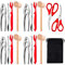 19 Pcs Seafood Tools Set, Crab Crackers And Tools Set, Include 4 Crab Crackers, 4 Shellfish/Seafood Forks, 4 Plastic Lobster Shellers, 4 Lobster Crab Mallets, 2 Seafood Scissors & 1 Storage Bag