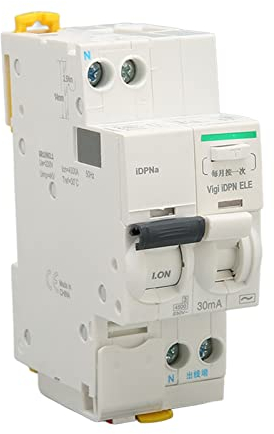 Fi Schutzschalter AC 230V 20A C20 1P+N Leitungsschutzschalter Hutschiene Auslaufschutz Überlastschutz Fehlerstromschutzschalter FI/LS Schalter Sicherungsautomat