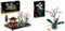 LEGO 10315 Icons Tranquil Garden, Botanical Zen Garden Kit with Lotus Flowers, Customisable Desk Decoration & 10311 Icons Orchid Artificial Plant Building Set with Flowers