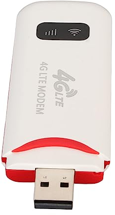 KIMISS 4G Mobile WiFi, 4 hotspot-enhet, kabelrouter, vit, SIM-kortplats, 300 Mbit/s, upplåsningsväska