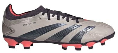 adidas Unisex Bota de fútbol Predator Pro multisuperficie, Platinum Metallic/Aurora Black/Turbo, 46
