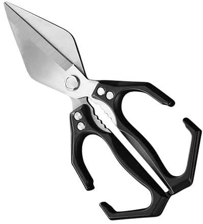 Forbici cucina multifunzionali impieghi gravosi | Forbici cucina ergonomiche 2 in 1 | Forbicis pollame in acciaio inossidabile tagliare ossa | Forbicis cucinas antiscivolo per carne, frutti mare