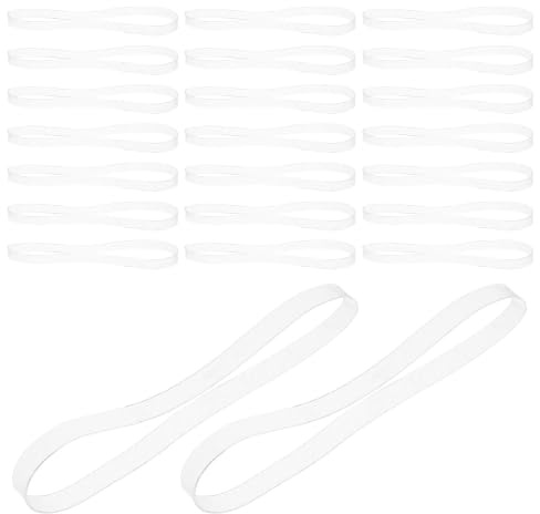 Kisangel 100 st. genomskinliga gummiband: 200x5 mm genomskinliga, högelastiska, kraftiga gummiband för ballongbågar, hantverk, kontorsmaterial, buntning och gör-det-själv-projekt