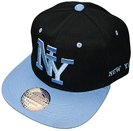 beybey NY Baseball Snapback Cap New York originelle Caps für Coole Typen (blau schwarz)