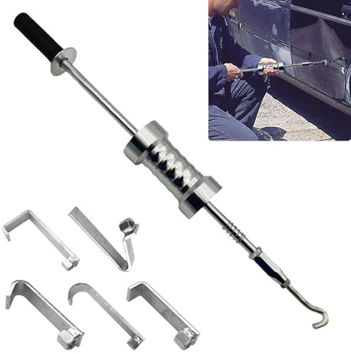 Gleithammer-Set, Schwerlast-Zughamme mit 5 Haken, Zughammer 8.5 kg, Schlaghammer, Ausbeul Hammer, Ausbeulwerkzeug Karosserie