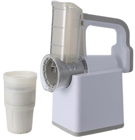 Rallador de queso eléctrico multifuncional portátil con 4 formas diferentes, cortador de 40 W, triturador eléctrico rotativo, rallador ele, queso pro ensalada pequeña, verduras, rotativa eléctrica