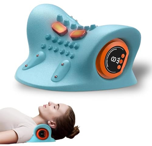 Nackenmassagegerät mit Wärme, 3D-Nackenmassage, Kabelloses Massagegerät für Nacken, 3 Modi & 6 Intensitätsstufen